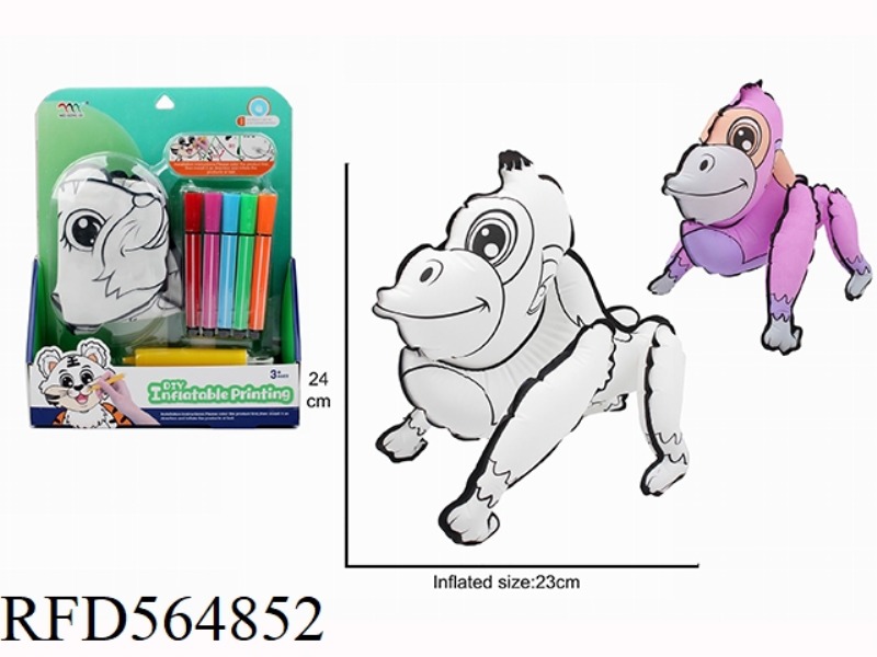 DIY HAND-PAINTED ORANGUTAN WITH A SMALL AIR CYLINDER