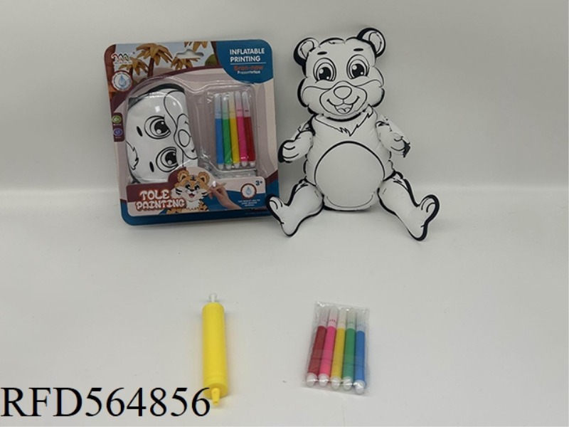 DIY HAND-PAINTED BEAR WITH SMALL AIR TANK