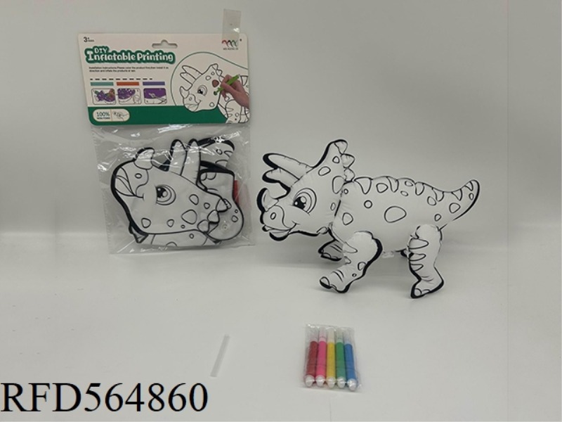 DIY HAND-PAINTED TRICERATOPS PIPING