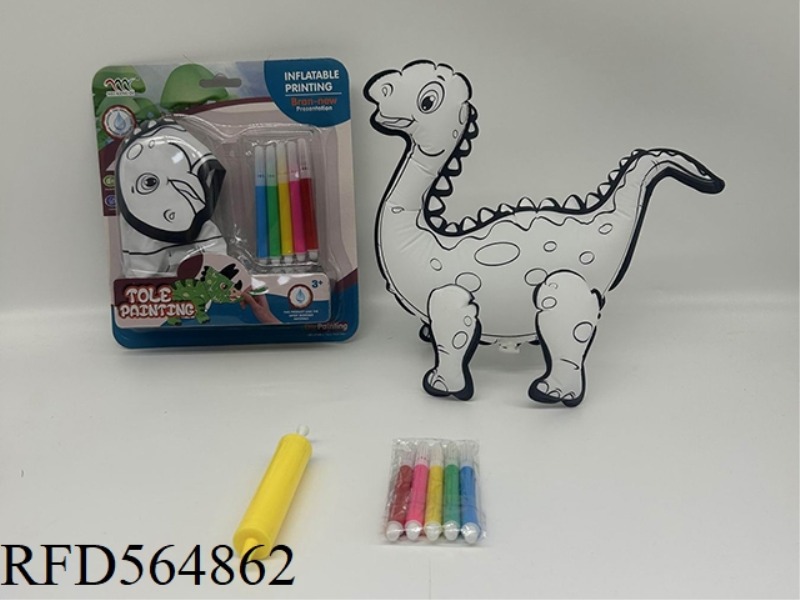 DIY HAND-PAINTED BRACHIOSAURUS WITH SMALL AIR CYLINDER