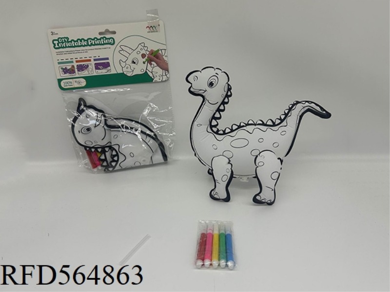 DIY HAND-PAINTED BRACHIOSAURUS PIPING