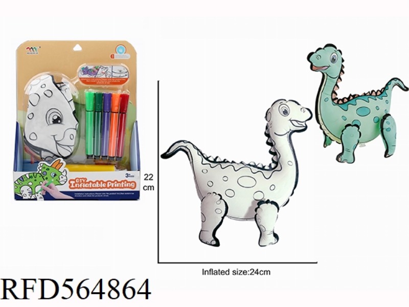 DIY HAND-PAINTED BRACHIOSAURUS WITH SMALL AIR CYLINDER