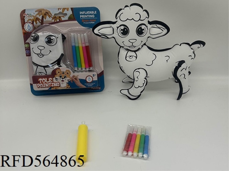 DIY HAND-PAINTED SHEEP WITH SMALL AIR CYLINDER