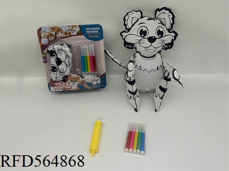 DIY HAND-PAINTED TIGER WITH SMALL AIR CYLINDER