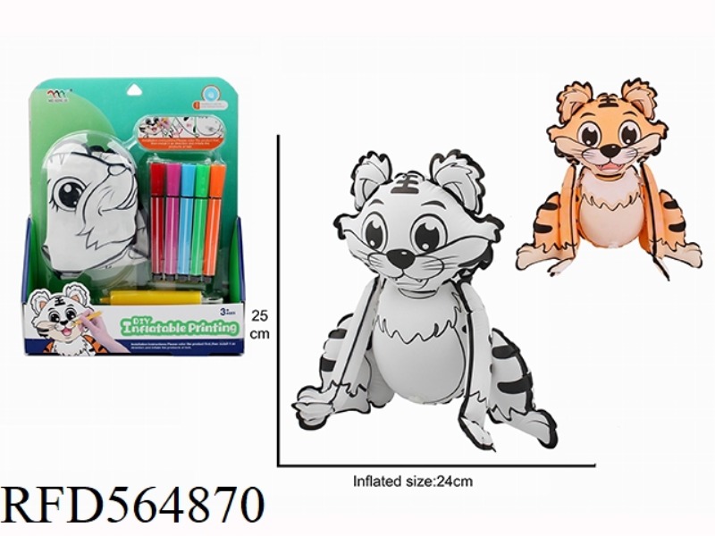 DIY HAND-PAINTED TIGER WITH SMALL AIR CYLINDER