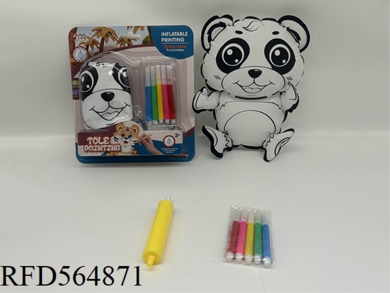 DIY HAND-PAINTED PANDA WITH SMALL AIR CYLINDER