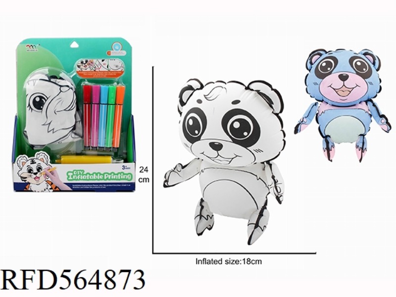 DIY HAND-PAINTED PANDA WITH SMALL AIR CYLINDER