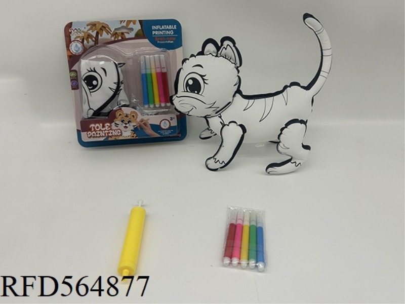 DIY HAND-PAINTED CAT WITH SMALL AIR CYLINDER