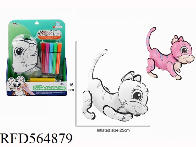 DIY HAND-PAINTED CAT WITH SMALL AIR CYLINDER