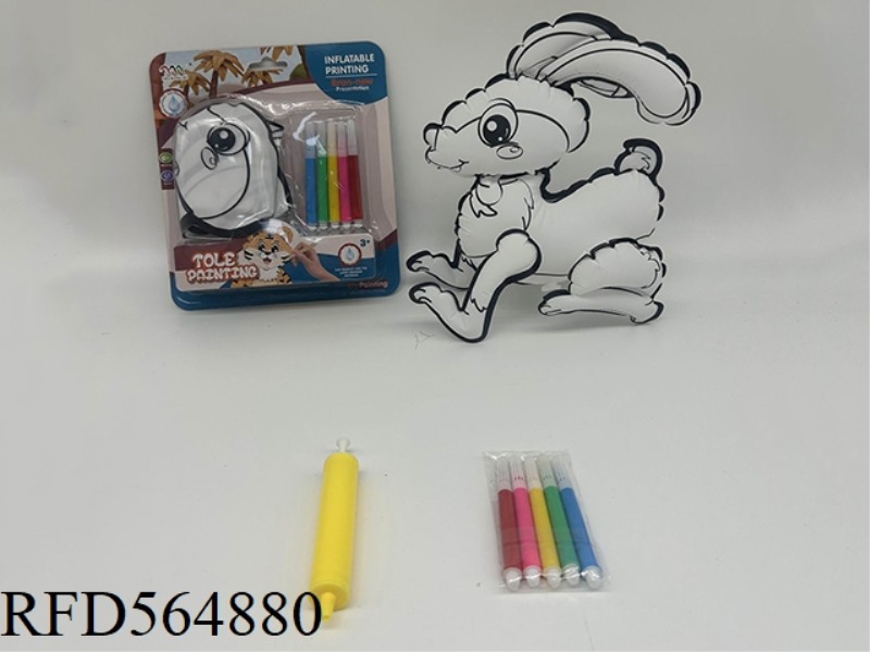 DIY HAND-PAINTED RABBIT WITH SMALL AIR CYLINDER