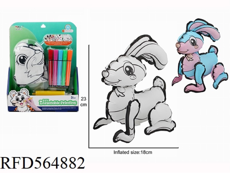 DIY HAND-PAINTED RABBIT WITH SMALL AIR CYLINDER