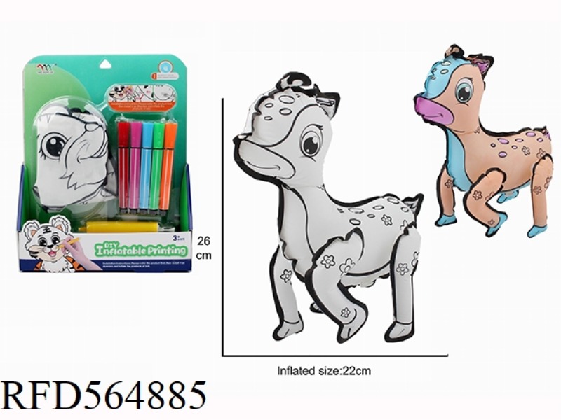 DIY HAND-PAINTED DEER WITH SMALL AIR CYLINDER