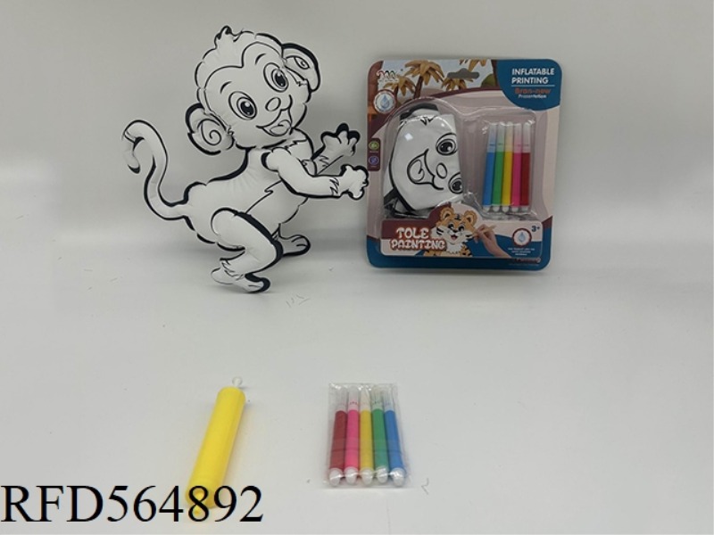 DIY HAND-PAINTED MONKEY WITH SMALL AIR CYLINDER