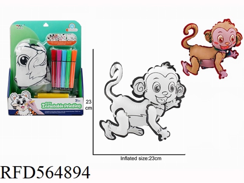 DIY HAND-PAINTED MONKEY WITH SMALL AIR CYLINDER