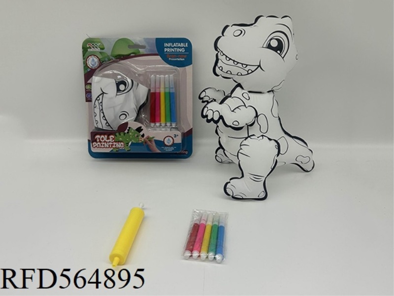 DIY HAND-PAINTED TYRANNOSAURUS REX WITH SMALL AIR CYLINDER