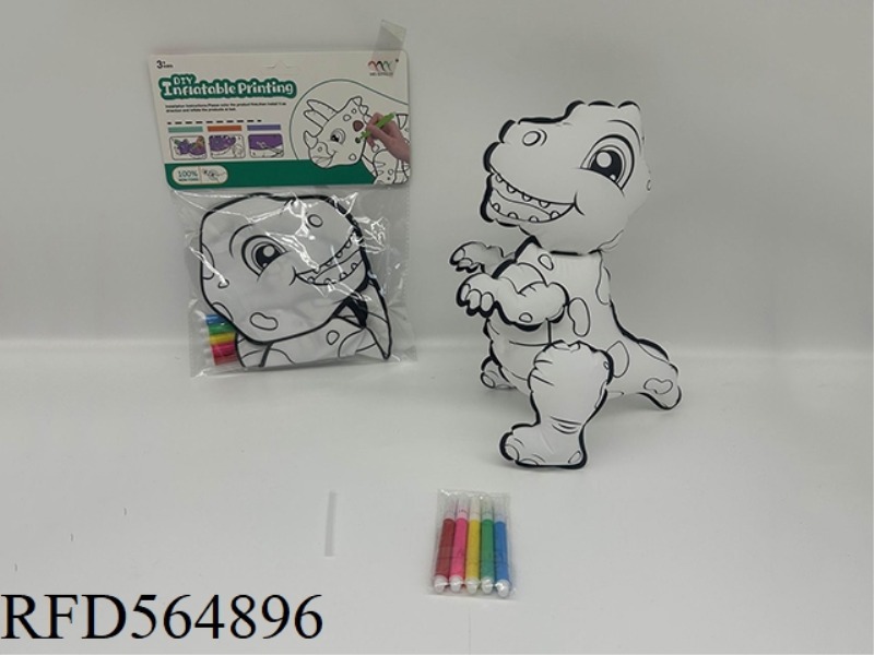 DIY HAND-PAINTED TYRANNOSAURUS REX PIPING