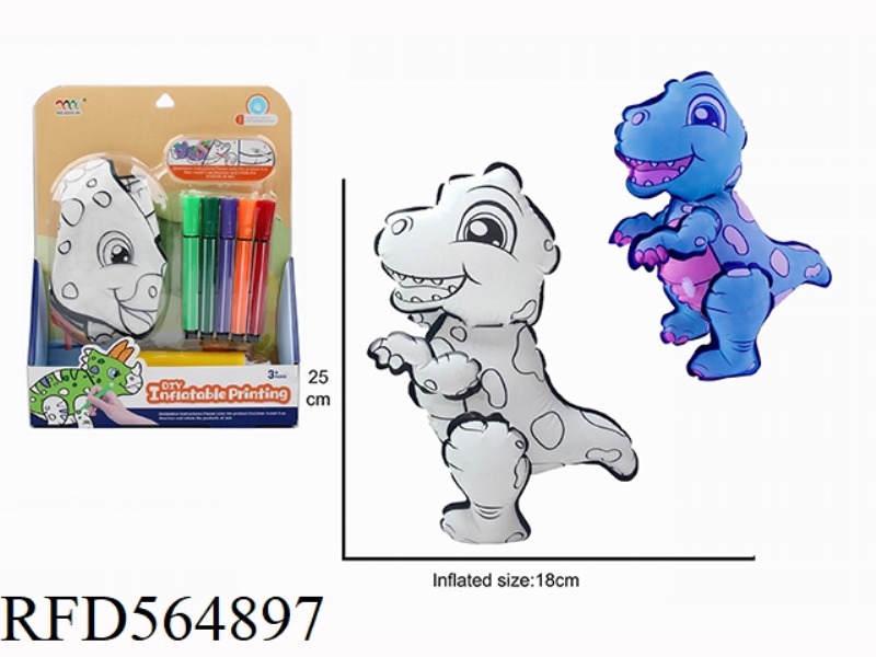 DIY HAND-PAINTED TYRANNOSAURUS REX WITH SMALL AIR CYLINDER
