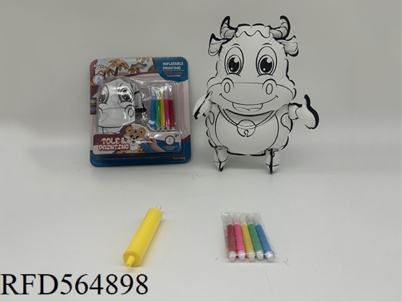 DIY HAND-PAINTED CATTLE WITH SMALL AIR CYLINDER