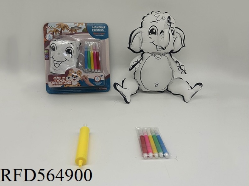 DIY HAND-PAINTED ELEPHANT WITH SMALL AIR CYLINDER
