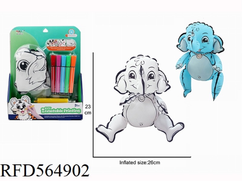 DIY HAND-PAINTED ELEPHANT WITH SMALL AIR CYLINDER