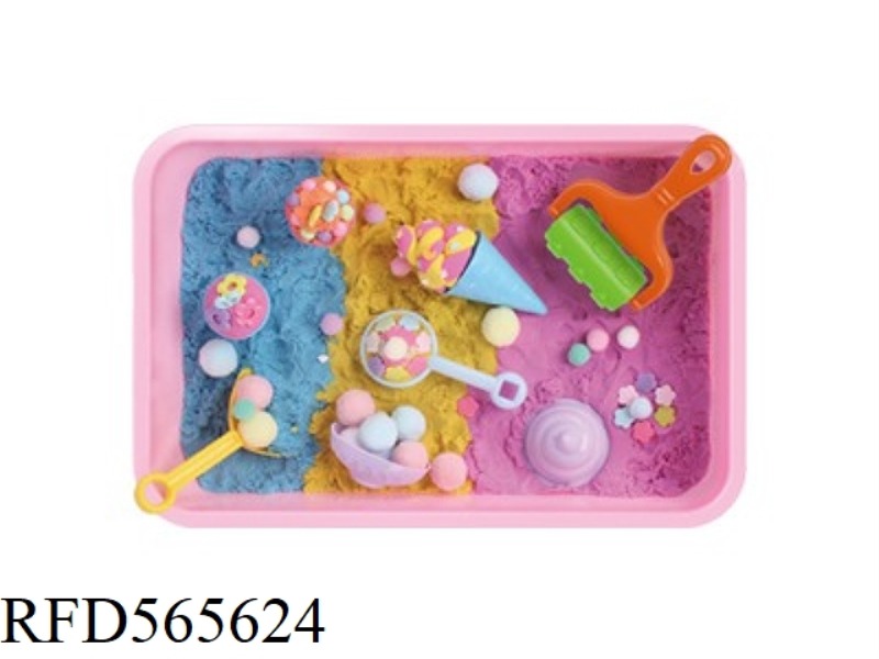 SPACE SAND ICE CREAM SENSORY BOX