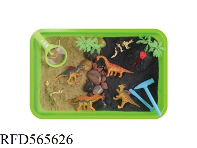 SPACE SAND DINOSAUR SENSORY BOX