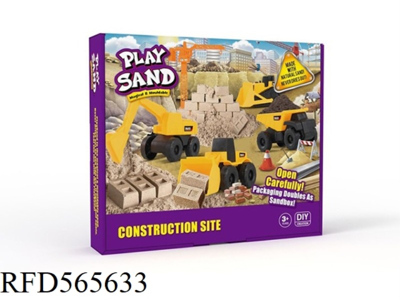 SPACE SAND CONSTRUCTION SITE SET (SAND 1200G + ACCESSORY TOOLS + SCENE PAD)