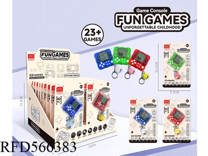MIANBAO SHAPED MINI GAME MACHINE KEYCHAIN BELL PENDANT