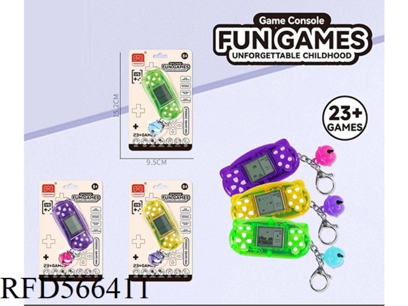 CAT EAR MINI GAME MACHINE KEYCHAIN BELL PENDANT