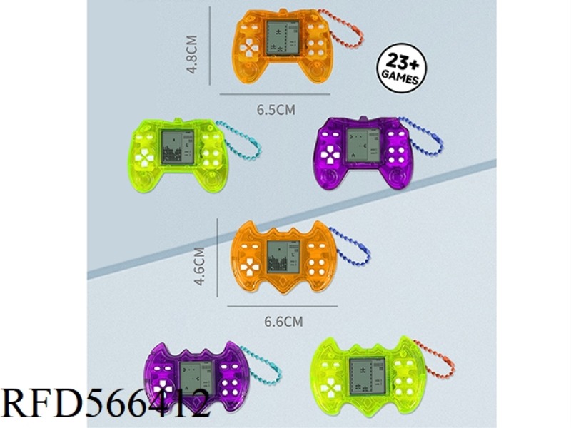 TWO MIXED DESIGNS OF CONTROLLER AND BAT SHAPED MINI GAME CONSOLE BEAD CHAIN PENDANT