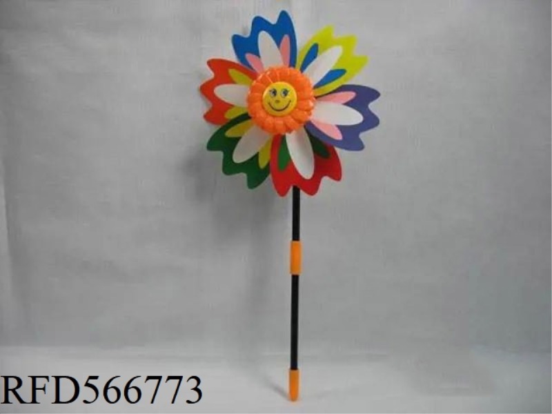 FLOWER SHAPED SMILING FACE WINDMILL