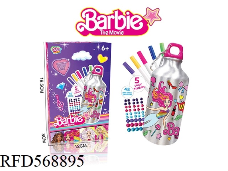 DIY BARBIE GRAFFITI WATER BOTTLE