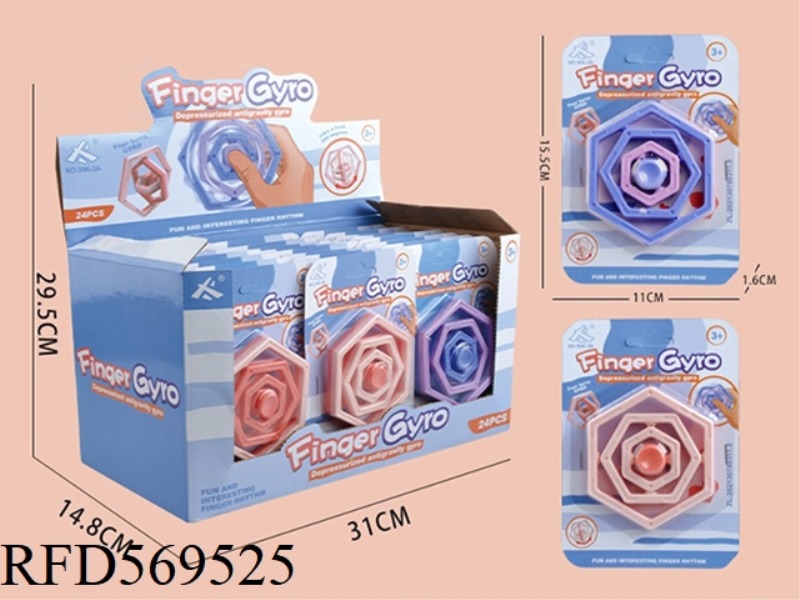 INFINITE TURNING 3D GYROSCOPE (SUCTION PLATE + DISPLAY BOX)24PCS