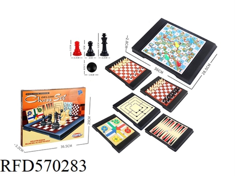 INTERNATIONAL CHESS (NON MAGNETIC SIX IN ONE)