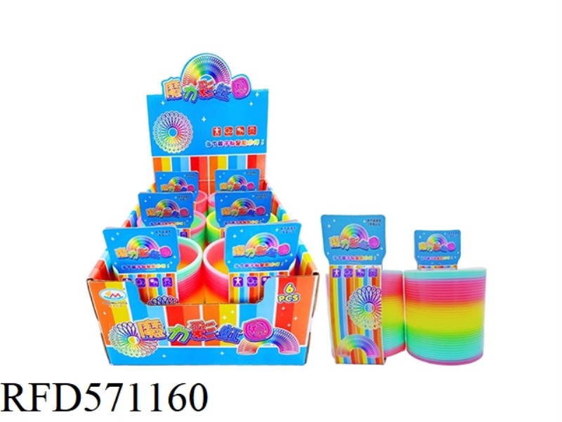 SINGLE CHINESE SLING RAINBOW RING 6PCS