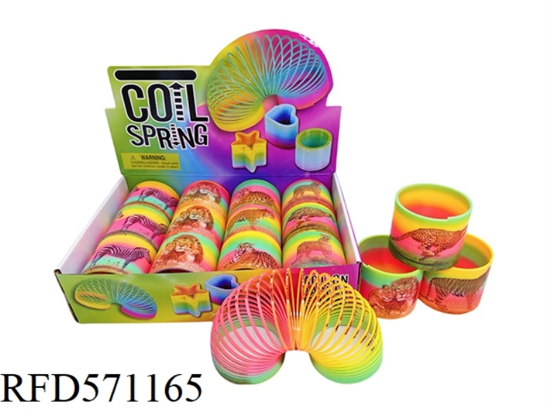 TAIWAN COLOR ANIMAL RAINBOW RING 12PCS