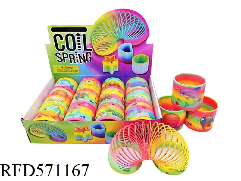 TAIWAN COLOR SUBMARINE ANIMAL RAINBOW RING 12PCS