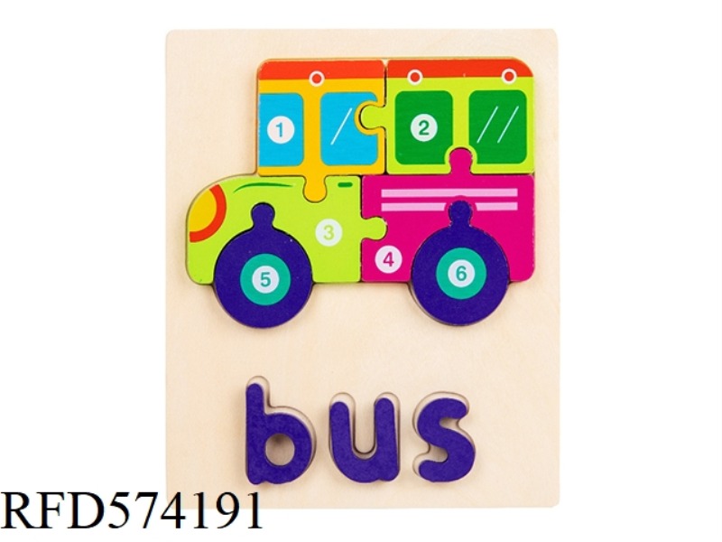 BUS - WOODEN BUCKLE 3D PUZZLE