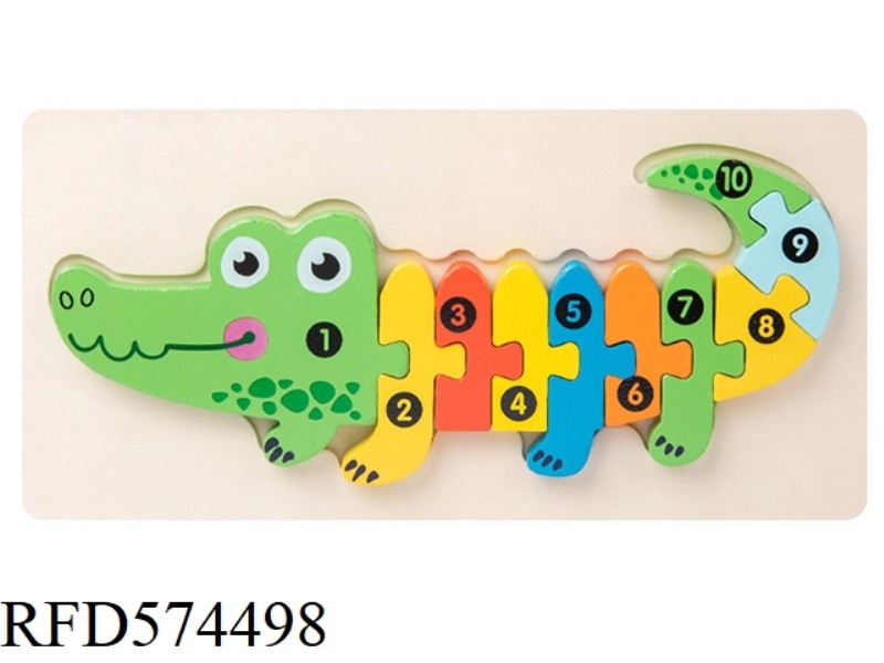 QY - CROCODILE SHAPE MATCHING 3D PUZZLE