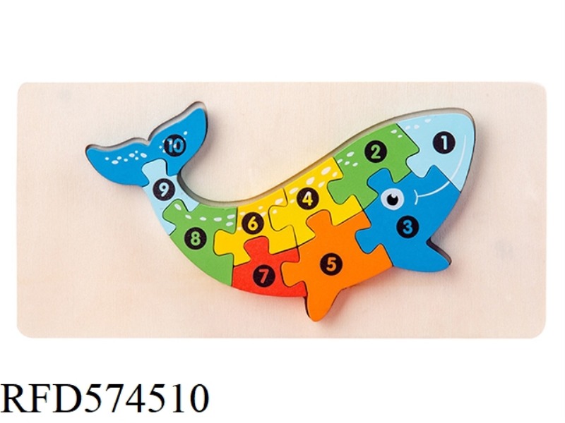 QY WHALE SHAPE MATCHING 3D PUZZLE