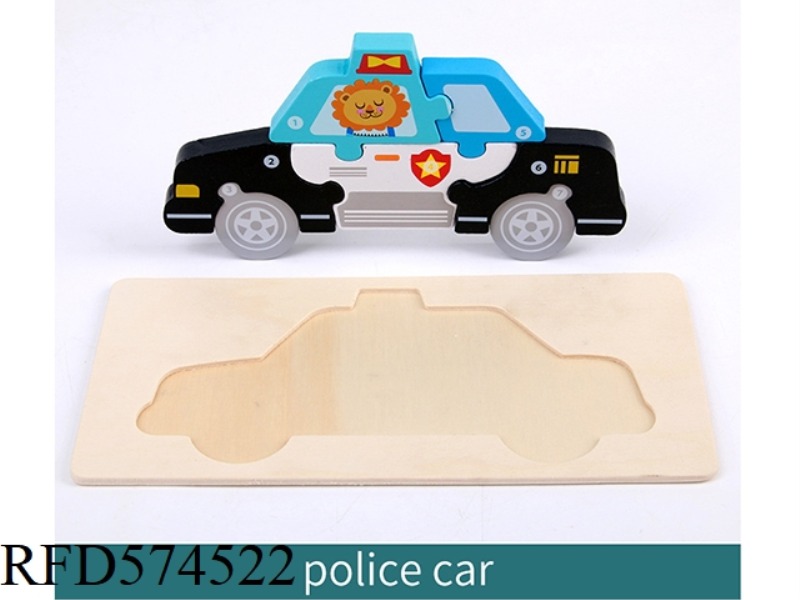 X-POLICE CAR (UPGRADED) SHAPE PAIRED 3D PUZZLE