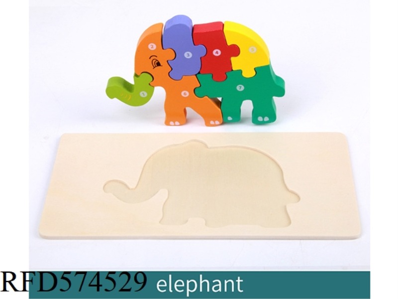 X-ELEPHANT (UPGRADED) SHAPE PAIRED 3D PUZZLE