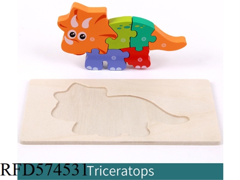 X-TRIANGLE DINOSAUR (UPGRADED) SHAPE PAIRED 3D PUZZLE