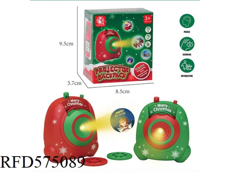 BAG PROJECTOR WITH 3 SLIDES (2 COLORS)
