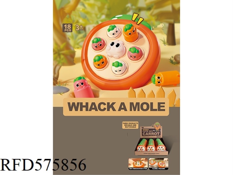 MINI DECOMPRESS WHACK-A-MOLE - TURNIP MODEL 18PCS