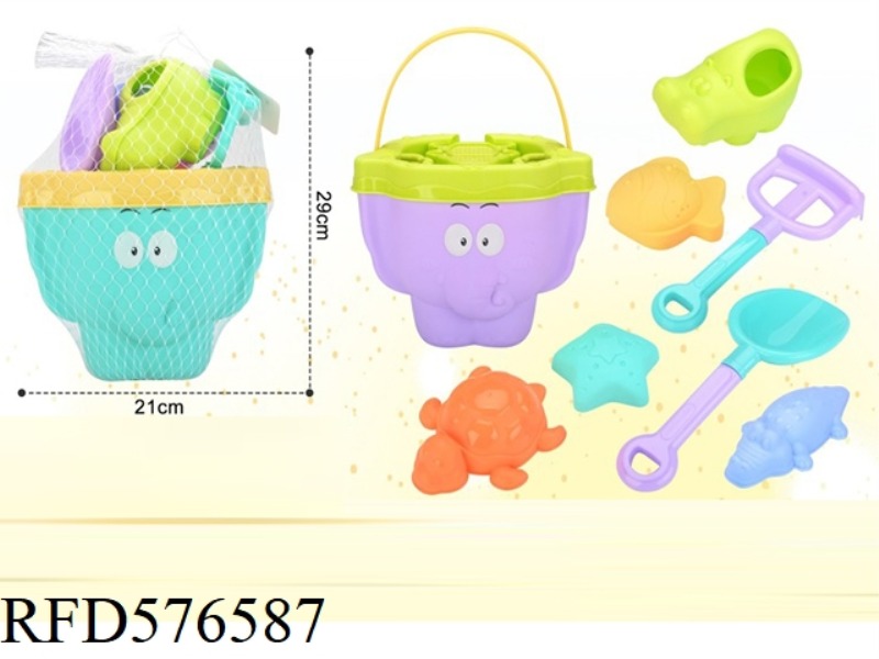 BEACH ELEPHANT BUCKET (9PCS)