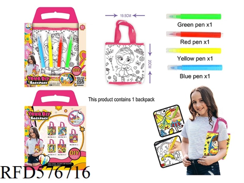 FASHION JEWELRY GRAFFITI WASHABLE SMALL SATCHEL FOR CHILDREN