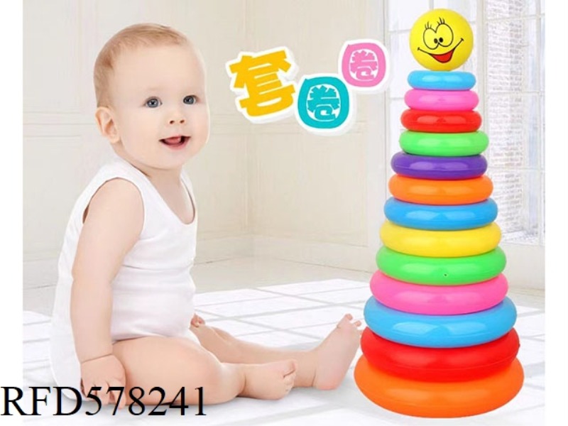 13 LAYERS SMILEY FACE RING
