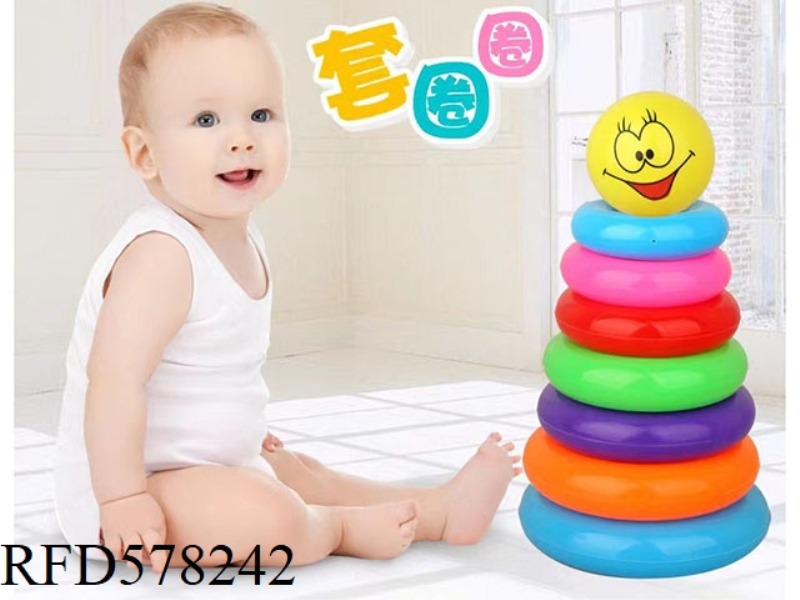 7 LAYERS SMILEY FACE RING