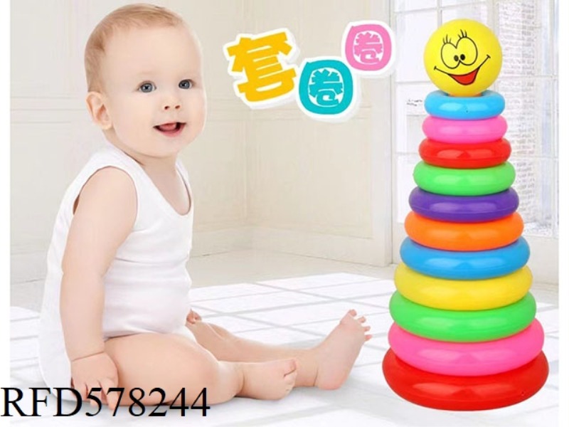 11 LAYERS SMILEY FACE RING